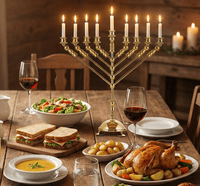 Shabbat Hanukkah meal for a family